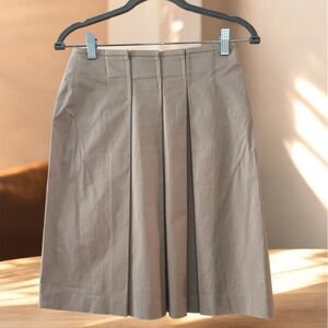 🆕 [Gunex] Tan Pleated Cotton Blend Skirt Sz: 8